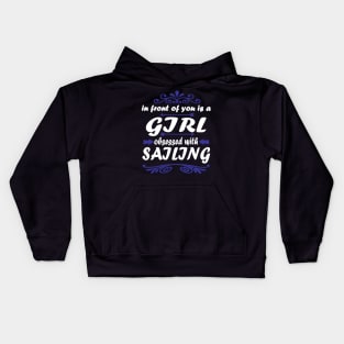 Sailing sailboat women sea gift sailing trip Kids Hoodie